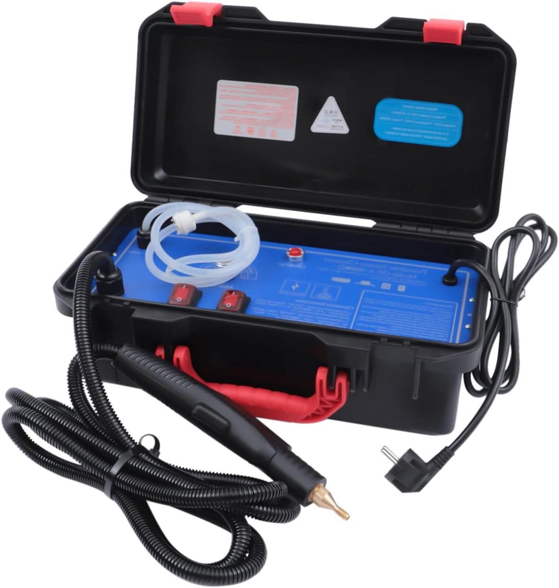 Stoomreiniger 3000W - Handheld reiniger - Dieptereiniging Huis - 6 Versnellingen Instelbaar - 3.5 Bar Druk - Zwart