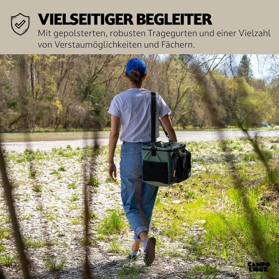 Koeltas - Isolatietas Thermotas - Picknick en Reizen - Waterdichte Ritsen - 30 Liter - Zwart Roze — afbeelding 3