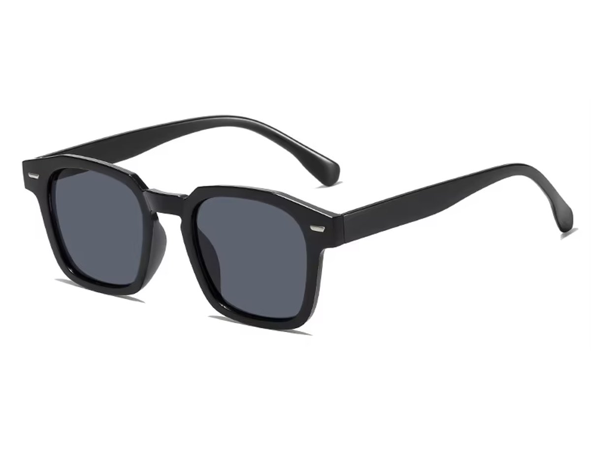 Retro Zonnebril 2026 - Zwart Frame - Zwarte Glazen