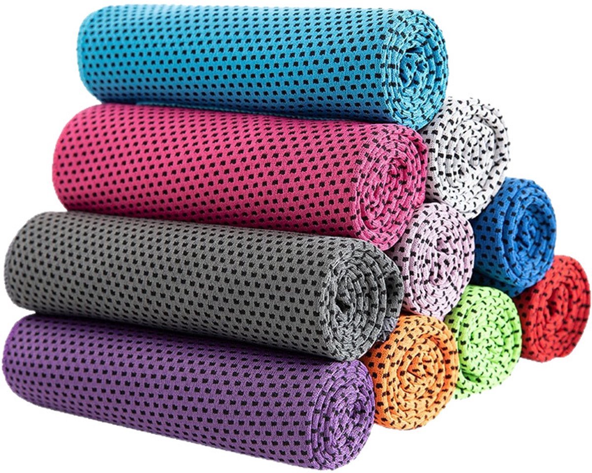 Casalora 10 Pack Koelhanddoeken met Opbergtas - Koelhanddoeken voor Nek en Gezicht - Microfiber Sport Handdoek - Zweetabsorberende IJsdoek - 30*90cm