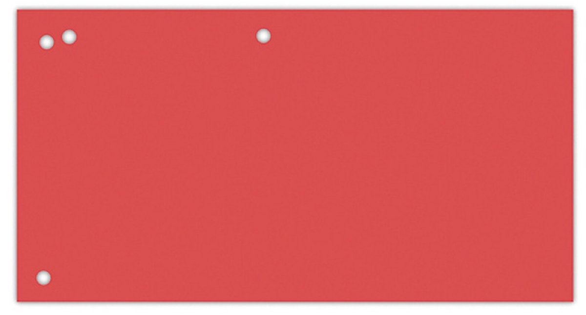OFFICE products verdeelstroken | 240 x 105 mm | pak van 100 stuks | rood