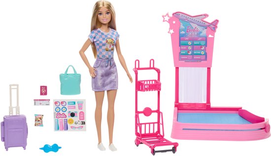 Barbie 'Malibu' Reispop - Speelset met Bagageband en Accessoires van Barbie — afbeelding 3