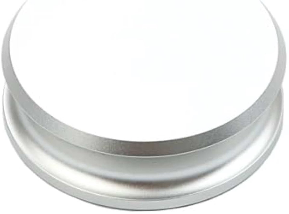 Platengewichtsstabilisator, draaitafel gewichtsklem met zachte achterkant voor vinyl lp platenspeler, platenspelerplaat, zilver