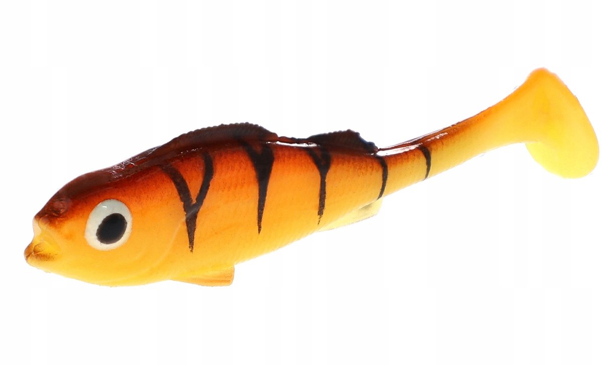 Mikado Real Fish Rubber Baits Baars 8cm Gouden Baars - 1 Stuk