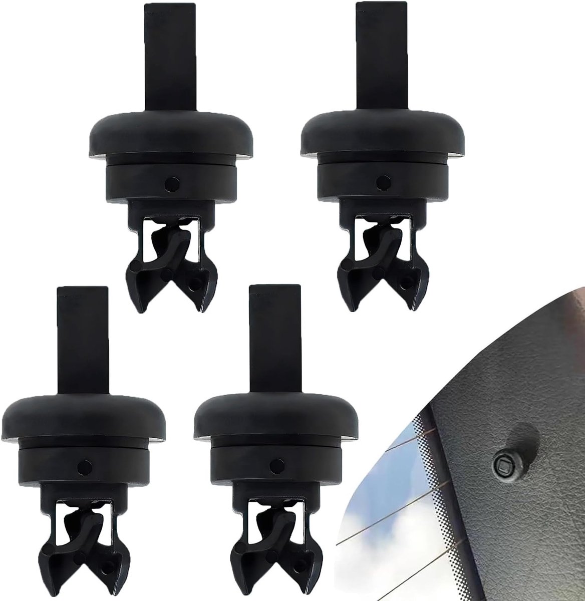 Bevestigingsclips voor Clio/Megane, 7705099001 8200675047, 4 stuks hoedenplank achter clips stemhaak hoedenplank compatibel met Clio III IV V Megane III IV
