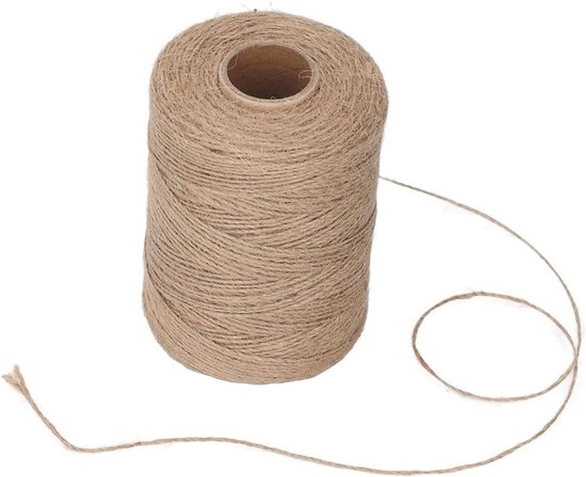 Jute Touw 984 Voet Bruin Knutselen Haken Cadeauverpakking Tuinieren Kerstversieringen