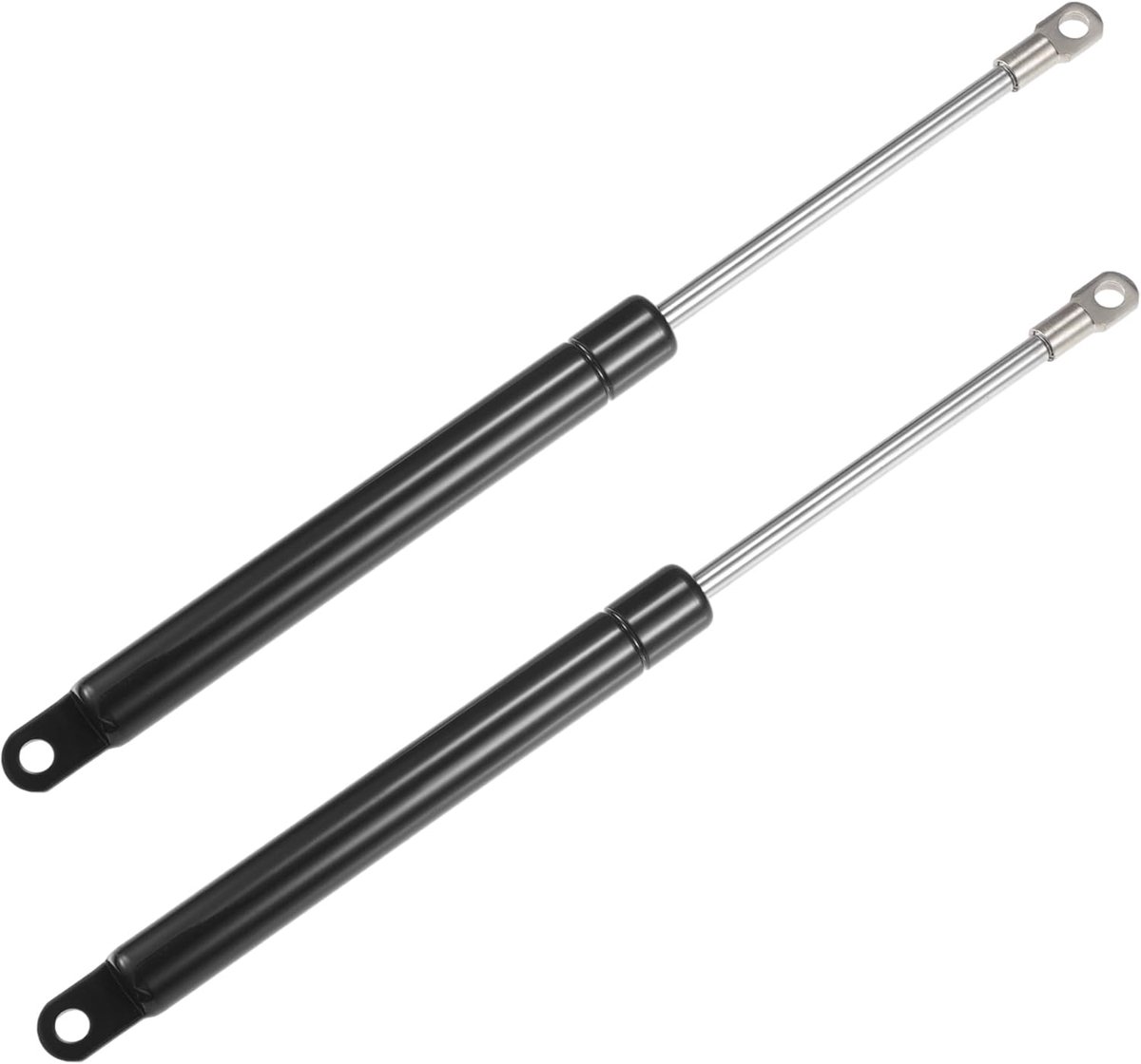 2 stuks 10 inch 13Ib/58N zwarte lift ondersteuningen struts shocks gas lente universeel voor camper, auto, vrachtwagen, boot, raam, kastdeurafdekkingen.
