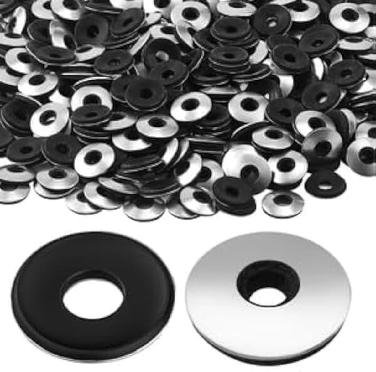 200 stuks EPDM afdichtringen, M6,3 x 16 mm, sluitringen M6, roestvrij staal, rubberen afdichting, ronde sluitringen, set, spenglerschroeven met afdichtring, waterdicht, roestvrij, voor dak
