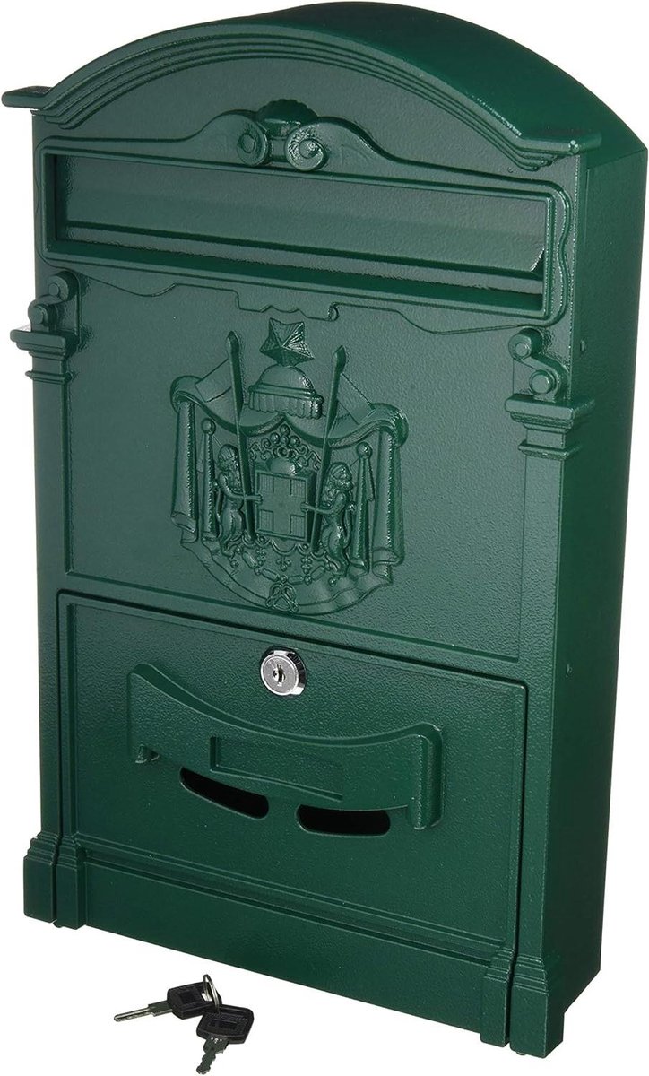 Brievenbus - Postbus - Briefontvangst - Corrosiebestendig - 26x9x41 cm - Groen