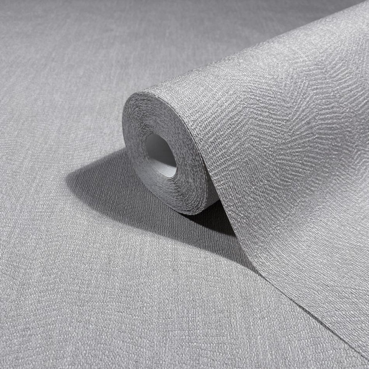 Behang - Organisch Reliëf - Waaierstructuur - Grijs - Japandi - Hotel Chique Behang - Vliesbehang - Woonkamer Slaapkamer - 0,53 x 10,05 M - Whisper