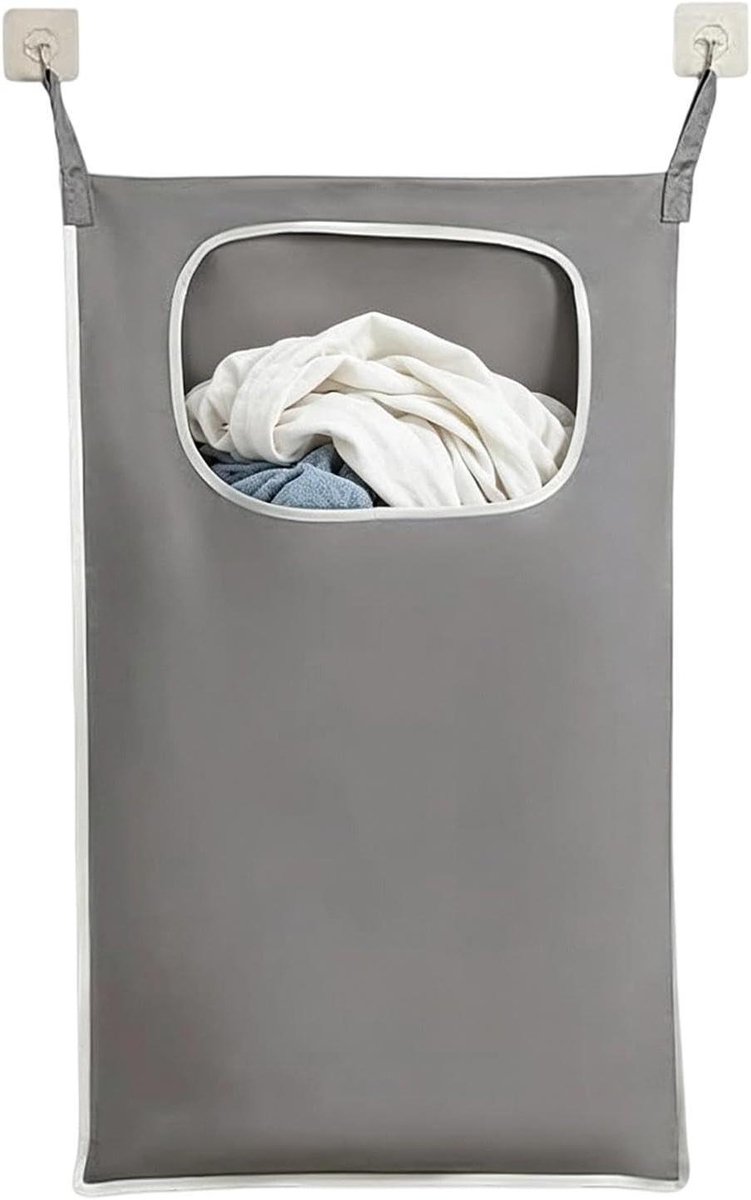 Over de deur wasmand - Opbergtas met rits - Ruimtebesparend opbergen - Verticale ruimteoptimalisatie