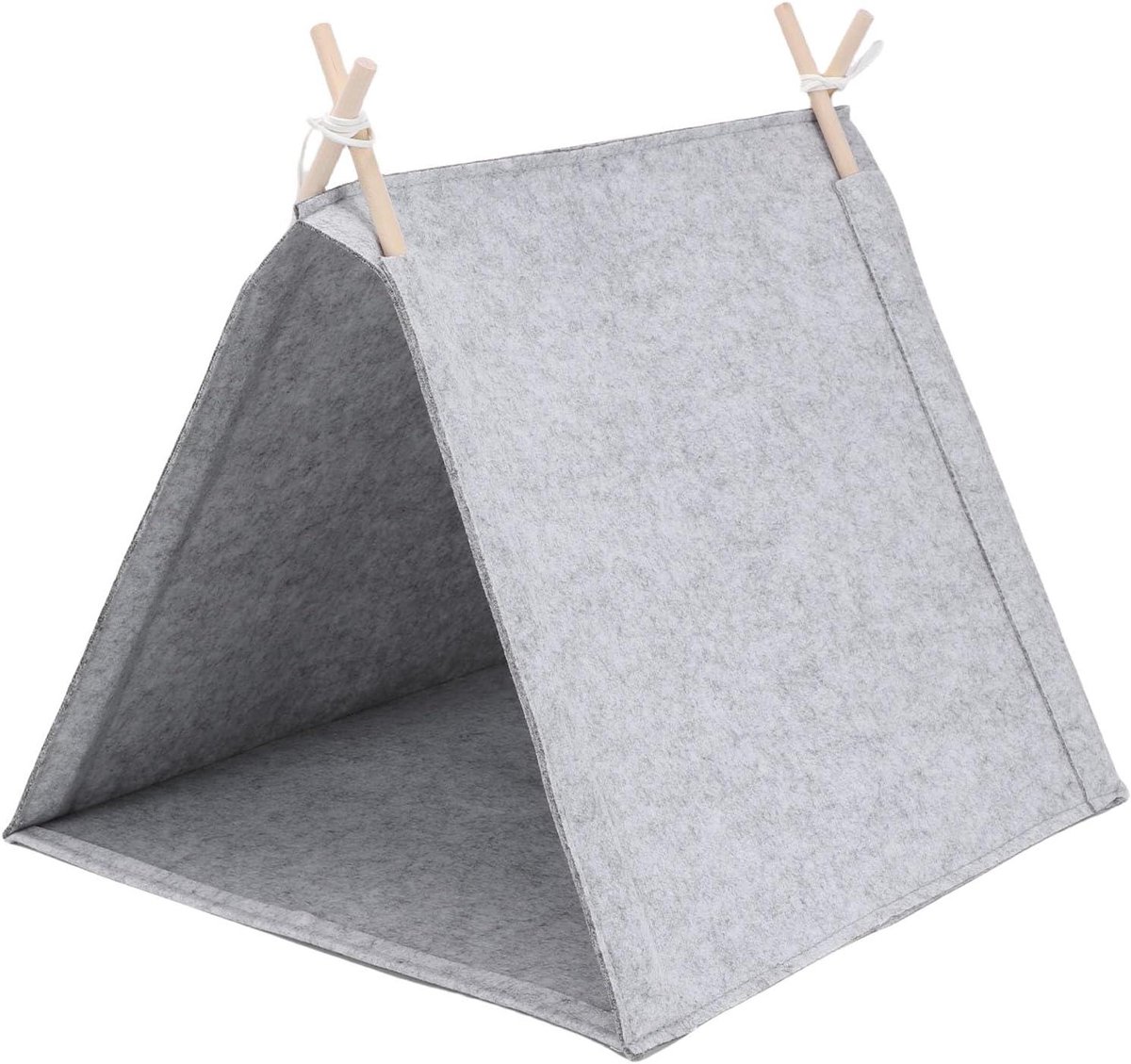 Huisdier Tent Bed - Kattenmand Hondenhok - Ontspannen Rusten - Stijlvol Grijs Design - 42x22x8 cm - Grijs