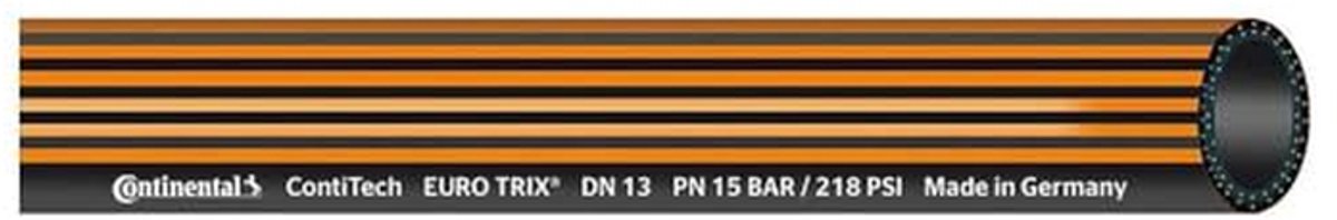 Waterslang - Flexibele slang - Industrieel gebruik - Knikbestendig en robuust - 1/2 inch - Zwart met oranje strepen