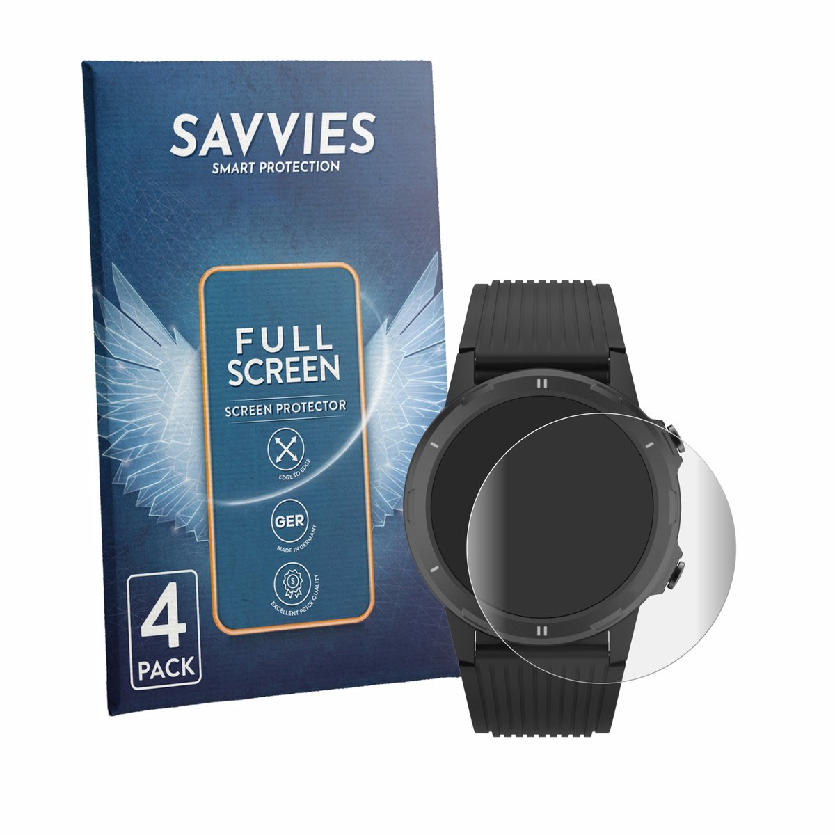 Savvies - Screenprotector voor Denver SW-351 - Folie Beschermfolie transparant volledig dekking 4 Stuks