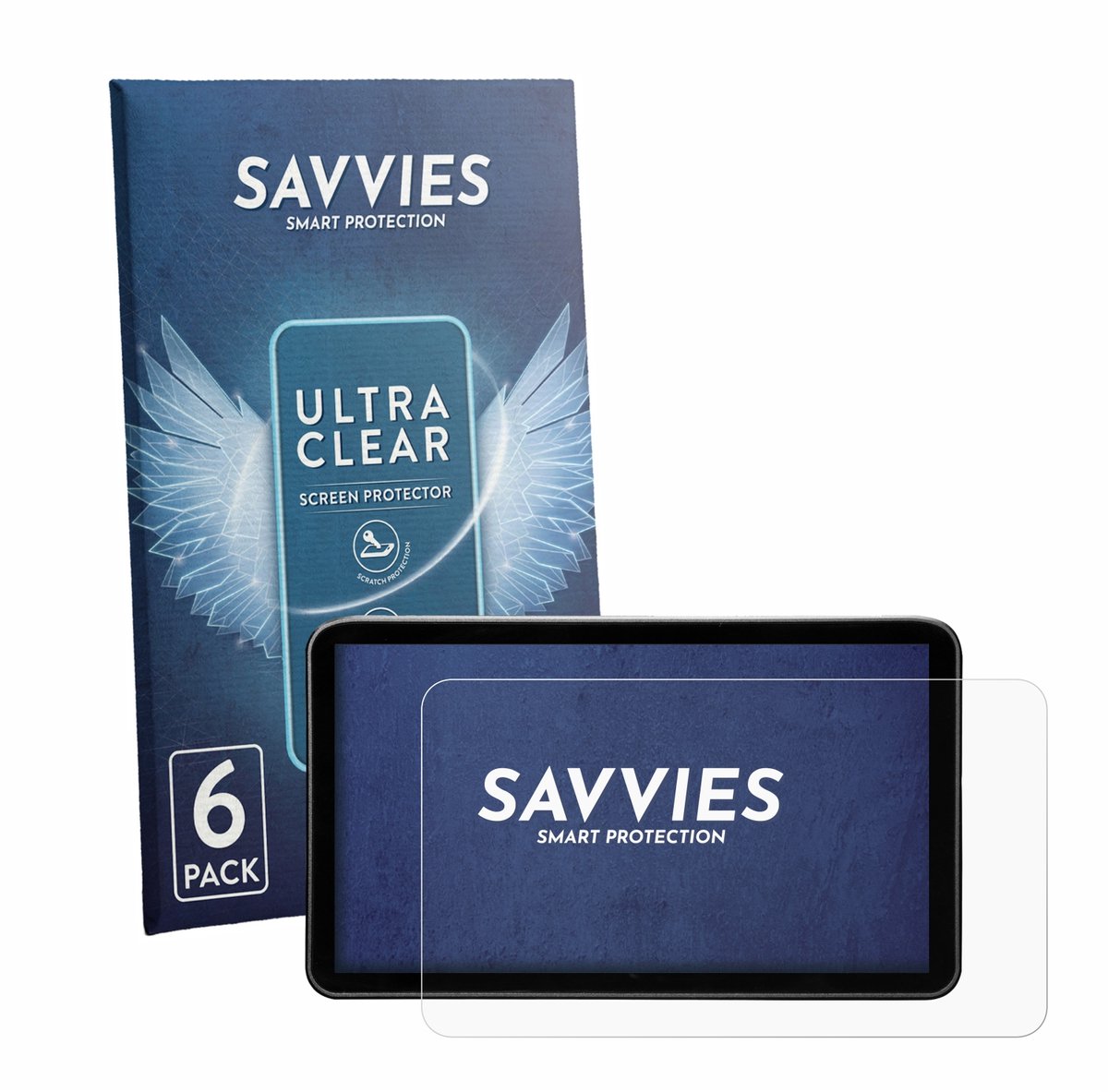 Savvies - Screenprotector voor Portkeys LS7P 7" - Folie Beschermfolie transparant 6 Stuks