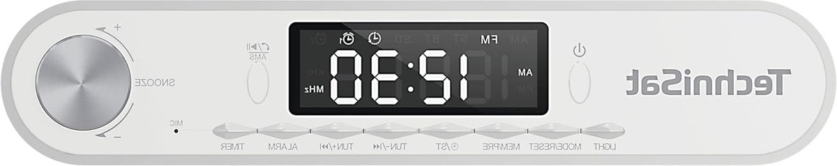 Keukenradio - Onderbouw radio - Muziek luisteren - Met werklicht - 5 W speaker - Wit