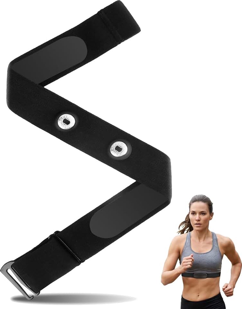 Hartslagmeter Borstband Vervanging Compatibel met Polar H10 H9 H7 HR Sensor Zachte Borst Riem voor Garmin Dual Wahoo Tickr Coospo Magene Bryton Livlov Verstelbare 75-105cm 45mm Afstand