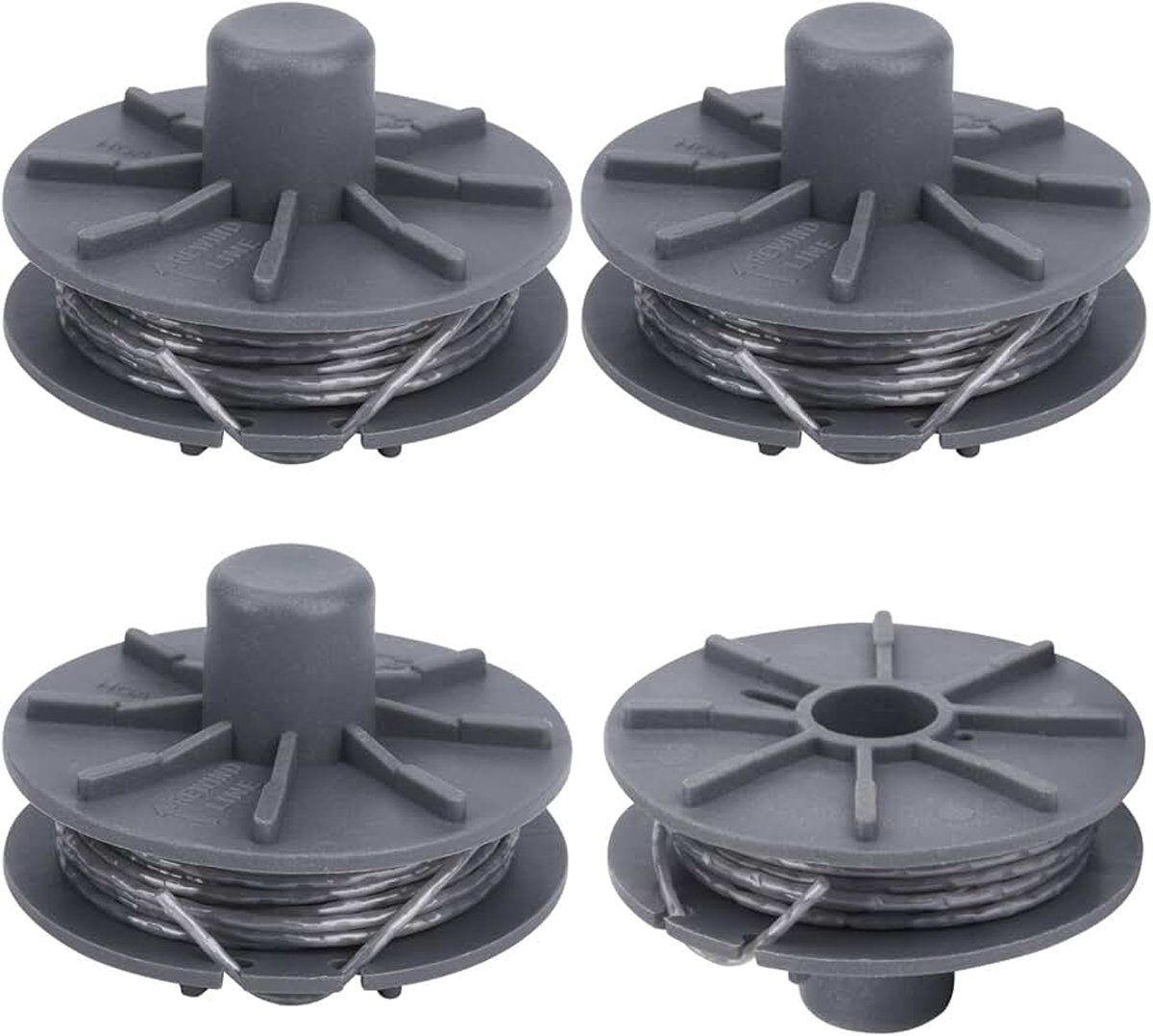 Draadspoel 5307-20 geschikt voor Gardena Art 9805, 9806, 9807,9808, 9809, 9827, 8846, 8847, 8848, 9870, 9872, 9874 reservedraadspoel 6,1 m lengte Ø 1, 6 mm (4) Stukken)