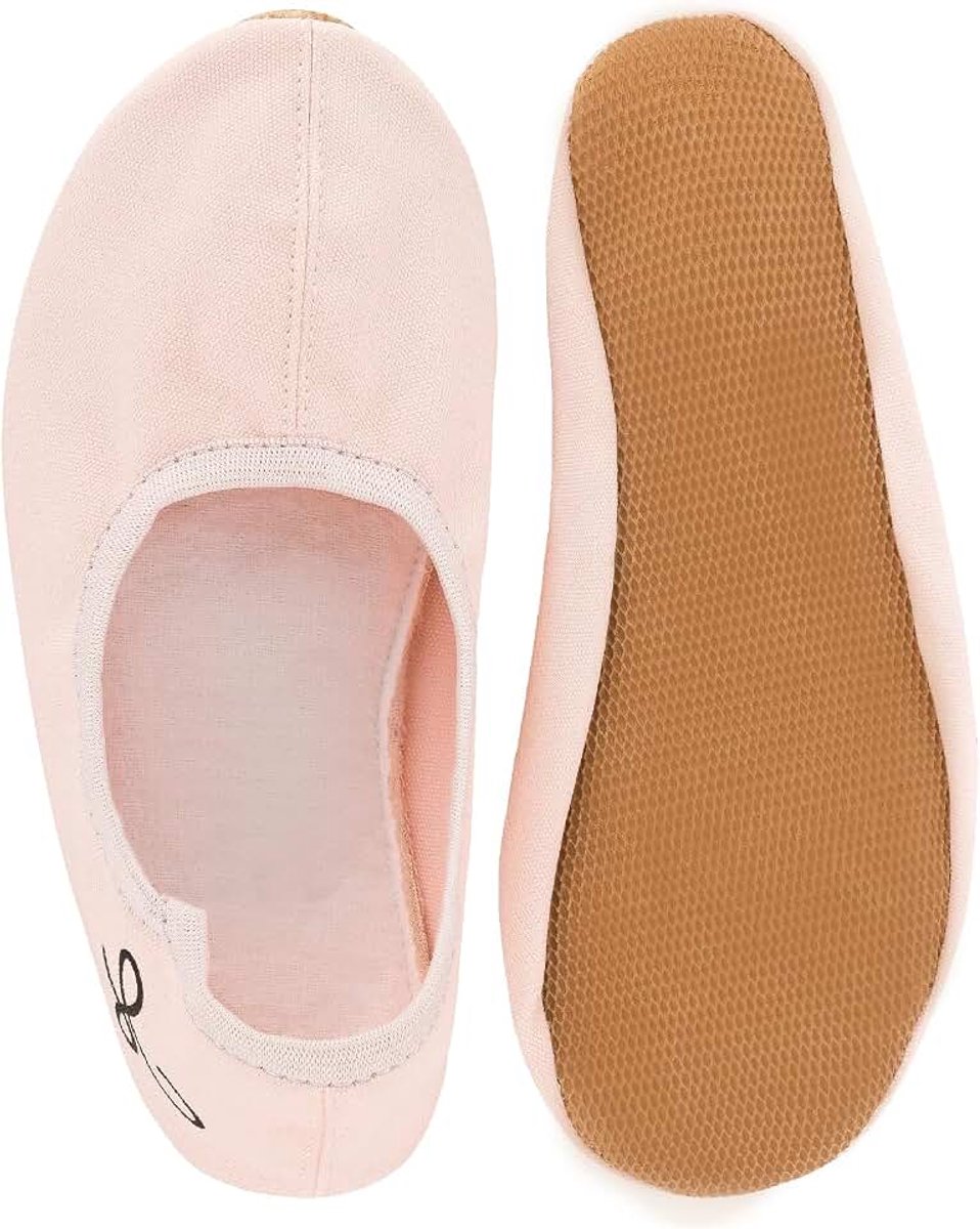Gymschoenen van stof, maat 26 - 40, roze, gymnastiekschoenen voor kinderen en volwassenen, balletschoenen, ademend en antislip