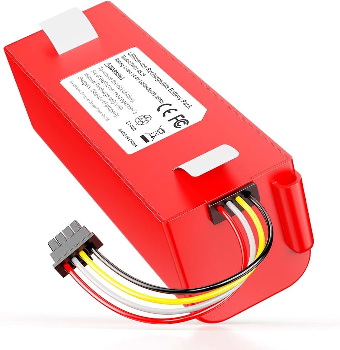 14,4 V 6900 mAh Li-ion reservebatterij voor Xiaomi Roborock S5, S50, S51, S55, S6, S7, T6, E20, E35, accu voor Mijia 1e en 2e generatie robotstofzuigers