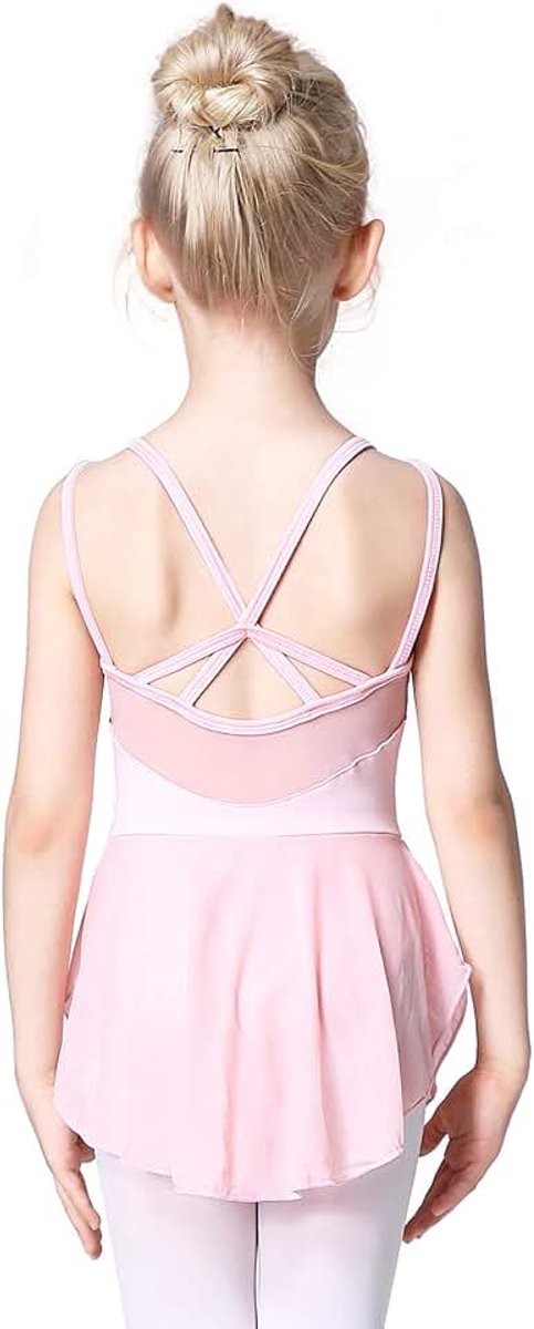 Balletkleding voor meisjes, balletjurk, balletjurk, ballet, danskostuum met katoenen tutu, korte mouwen