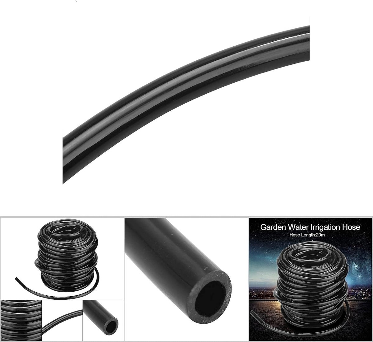 Tuinslang - PVC slang - Gazon besproeien - Duurzaam materiaal - 20 Meter - Zwart – foto 5