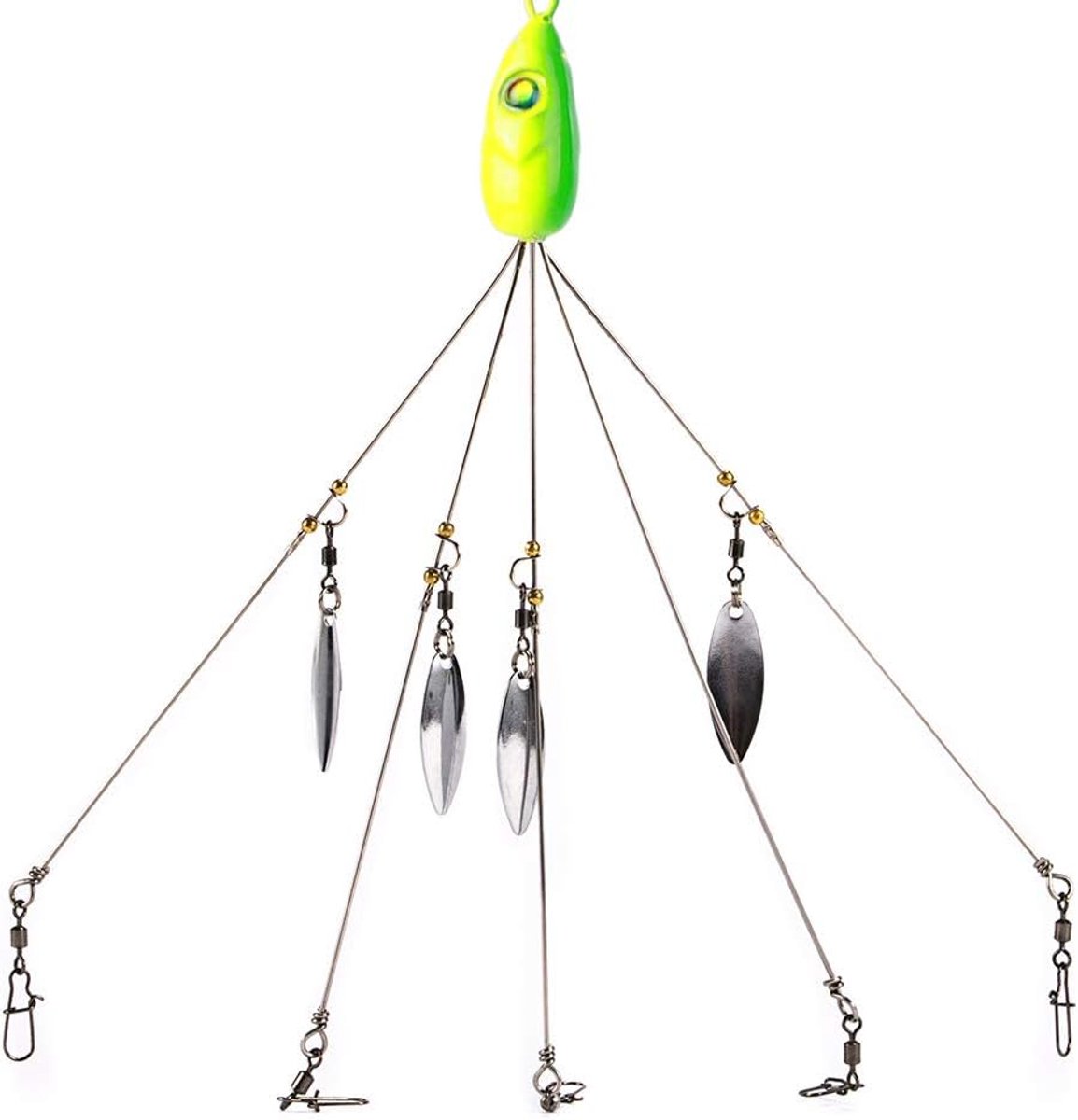 Fishing Lure met 5 Arms Rig 18g Rotating Sequin Alabama Umbrella Rig Aas voor buitenvissen