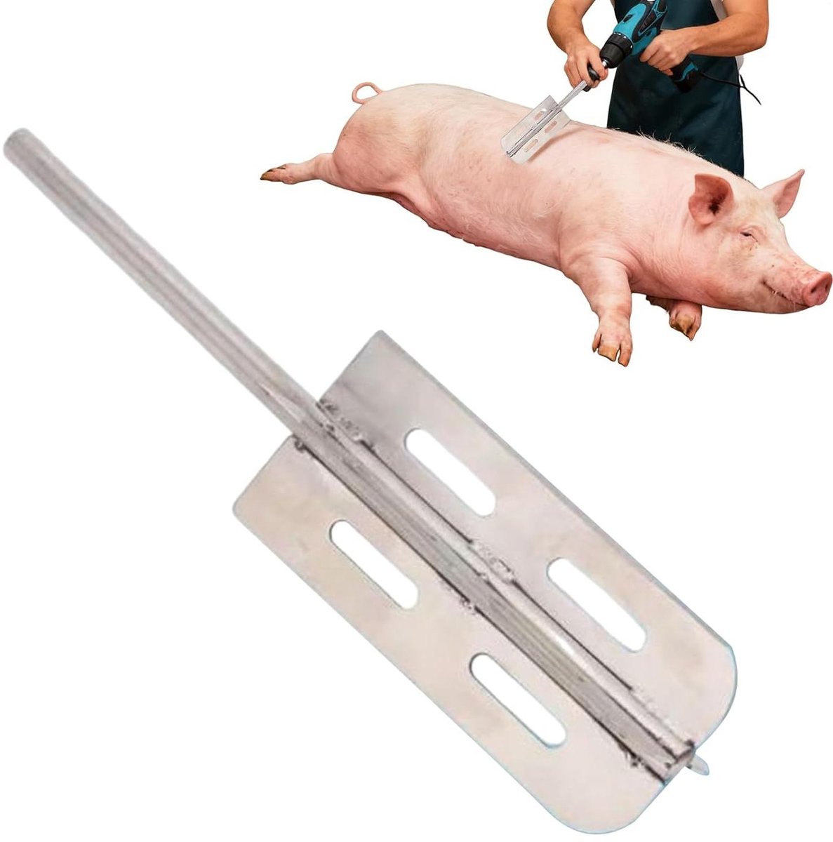 Veeverzorgingsgereedschap - Ontharingsmes - Hygiënisch Reinigen - Roestvrij Staal - 27 cm - Zilver