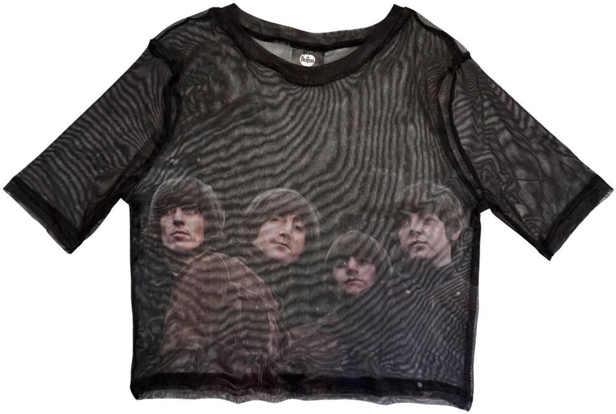 The Beatles - Rubber Soul Crop top - M - Zwart