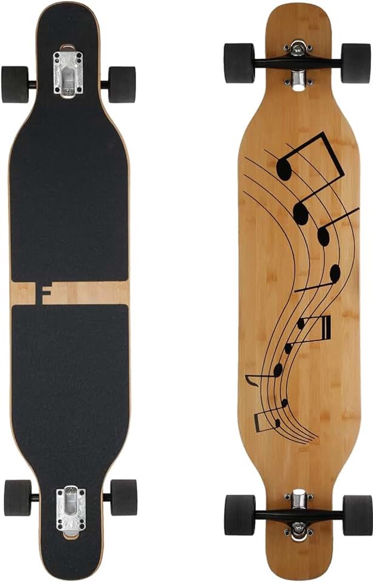 Longboard met 3 flexniveaus Skateboard Drop Through Cruiser Compleetboard Mach1 Speed kogellager T-Tool