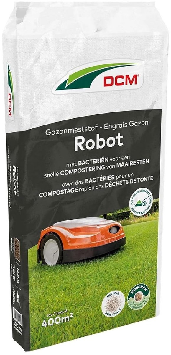 Grasmeststof Robot 20 kg - 400 m2 - Met bacteriën en kalk - Vermindert viltlaag - SnelShoppen