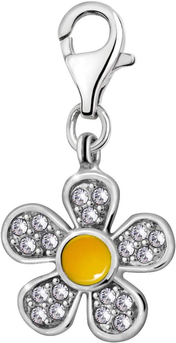 Verzilverd Bloemen Thema Charm Bedel Hangers voor Armbanden en Accessoires