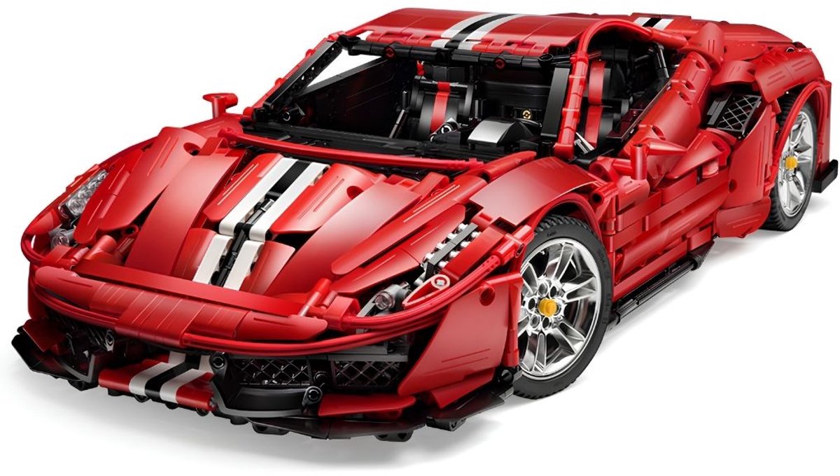 CadaBricks C61043W Italian 1:8 SuperCar mega bouwset | City fast champions adventure | Creator and classic motor bouwpakket | Technic speelgoed ideas voor volwassenen | Icons furious speed f1 auto voor jongens | Technische bouwdoos met 3187 bloks