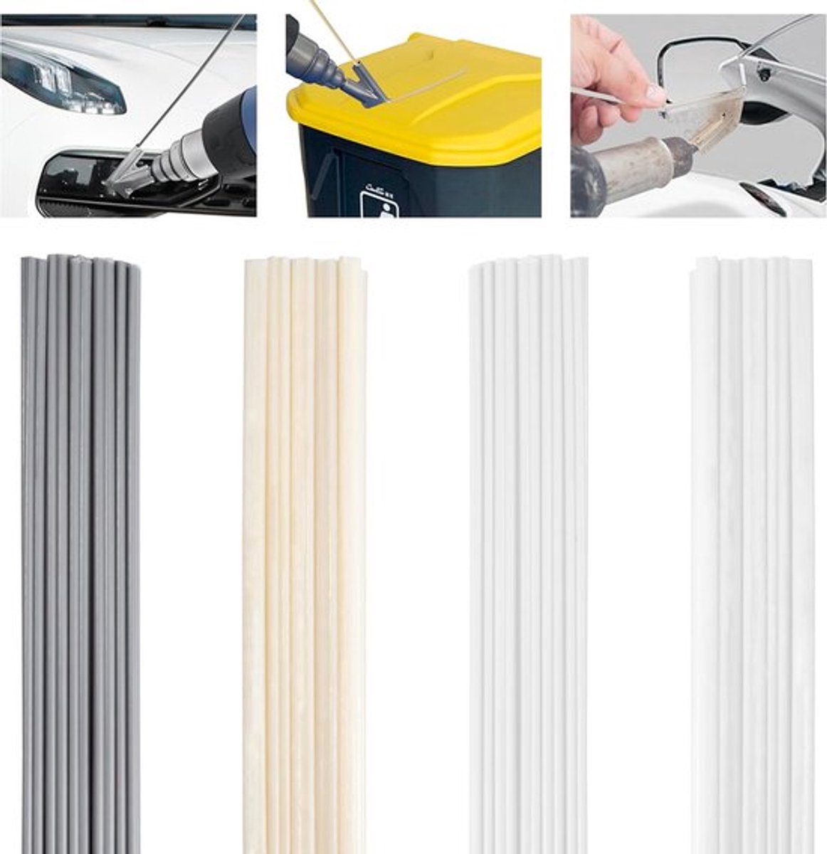 Kunststof lasstaven - kunststof lassen - 40 stuks ABS/PVC/PE/PP lasdraden - kunststof lasdraad voor kunststof lasreparatie - lasmateriaal