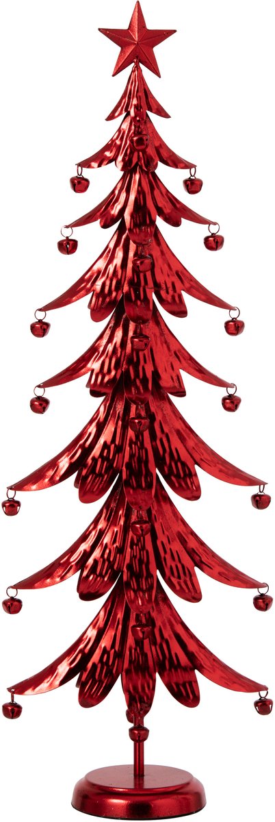 J-Line Kerstboom - ijzer - rood - large