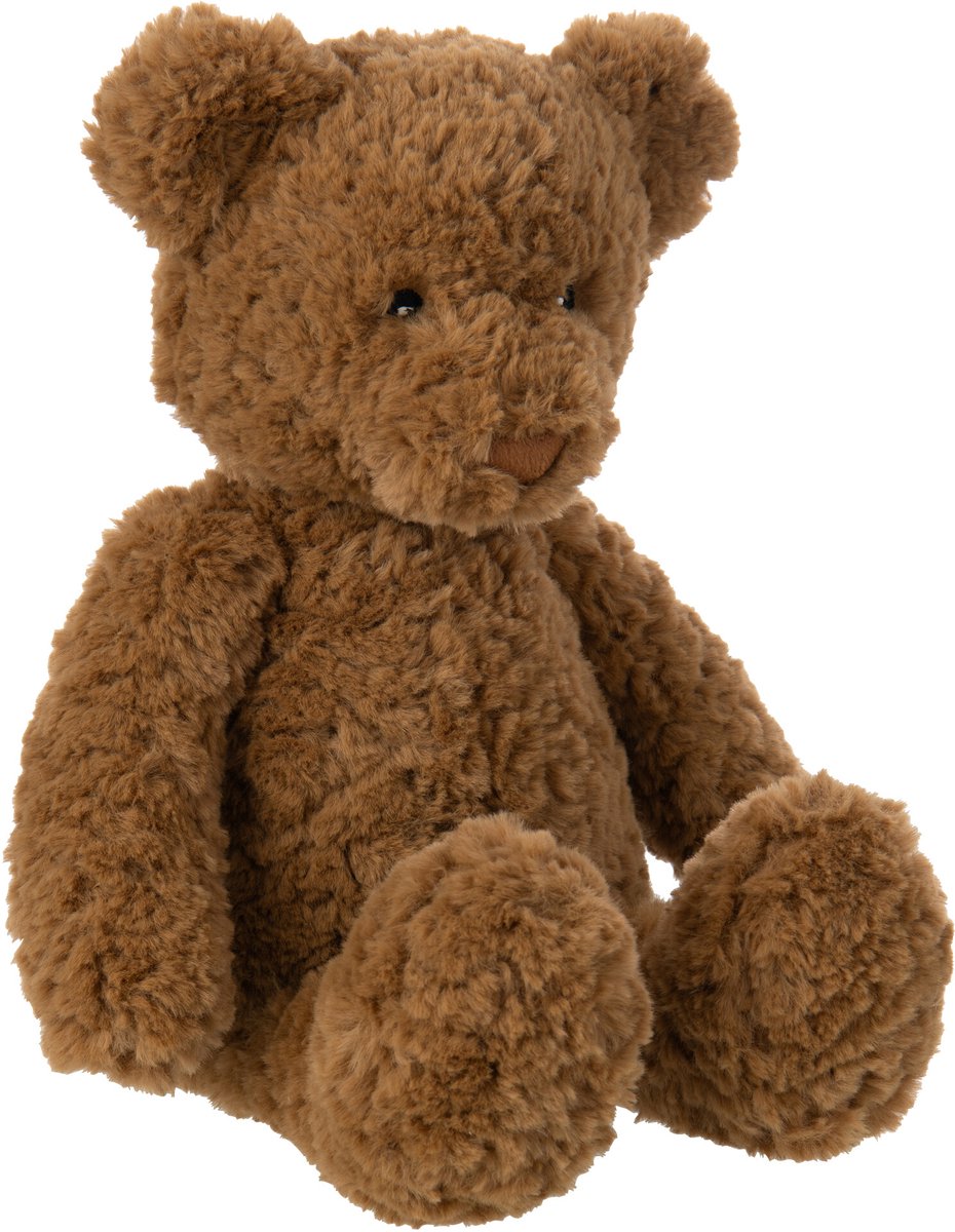 J-Line knuffel Beer - polyester - bruin - medium