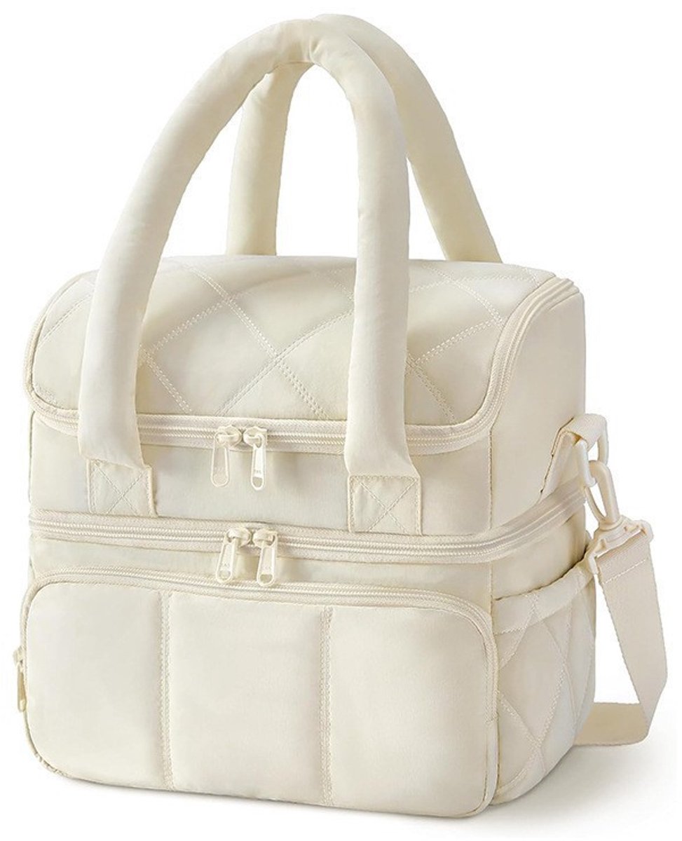1 Lunchtas - Lunchtas - Dubbele Geïsoleerde Broodtrommel - 11.8L- Roze - Lekvrij en Duurzaam - Groot formaat - Geschikt voor Werk, Picknick, Reizen en Maaltijdvoorbereiding - Herbruikbaar Koeltas - 29×20×26cm