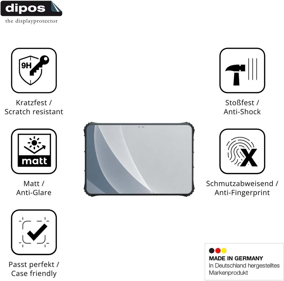 dipos – 2x Matte Pantserfolie geschikt voor Conker NS12 | 9H Screenprotector