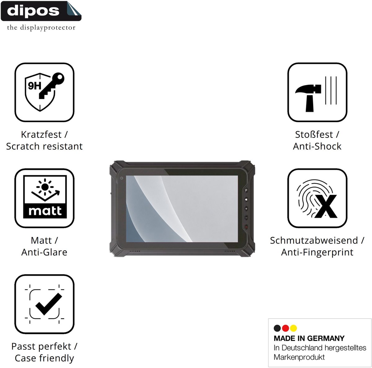 dipos – 2x Matte Pantserfolie geschikt voor Conker LX85 | 9H Screenprotector