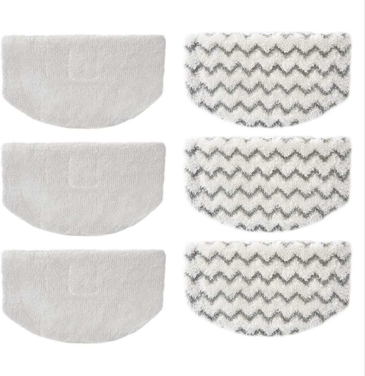 Dweil Pads - Stoomreiniger Doeken - Vloeren Reinigen - Wasbaar Herbruikbaar - 6 Stuks - Wit