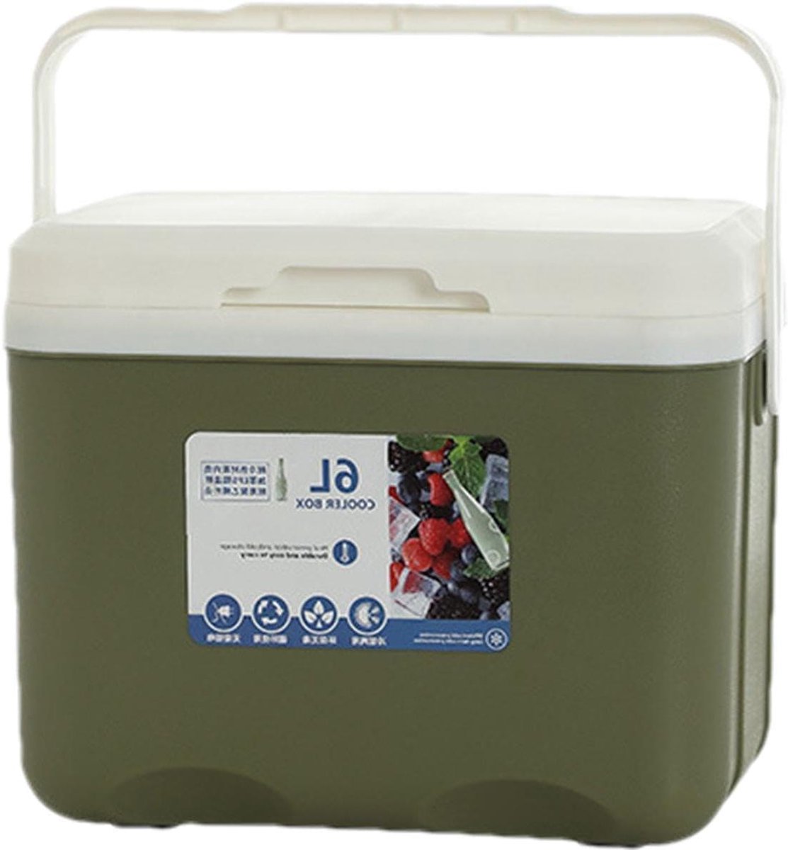Reiskoelbox - Kleine koeler - Drankjes koel houden - Ergonomisch handvat - 6 Liter inhoud - Blauw