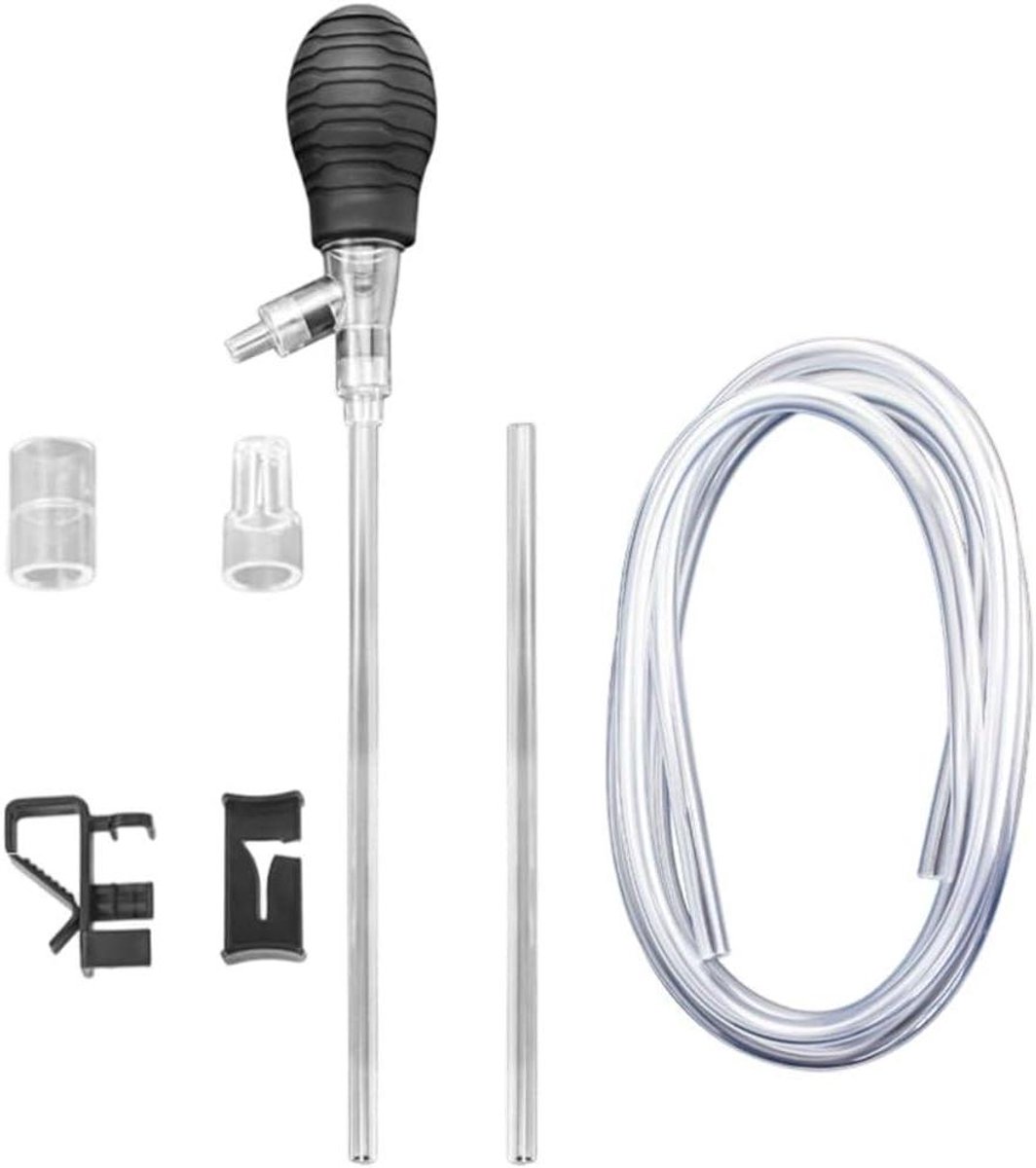 Aquarium Zandstofzuiger - Grindreiniger Aquarium - Aquarium Onderhoud - 3-in-1 Multifunctioneel - 2 meter slang - Grijs