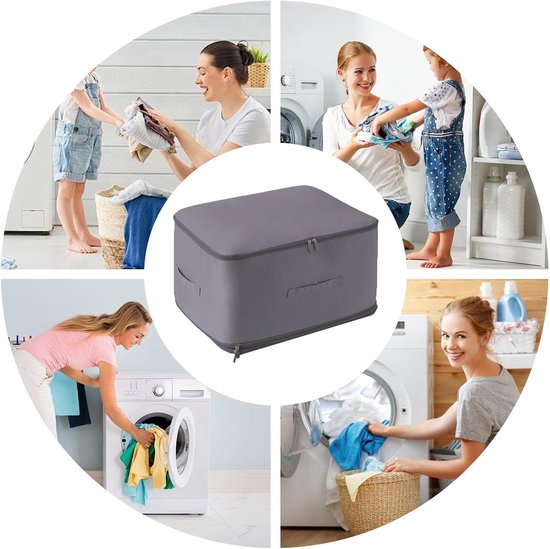 Compressie Organizer - Reiskleding Tassen - Opbergen Kast - Waterdicht Ontwerp - 27x22x3 cm - Grijs — afbeelding 5