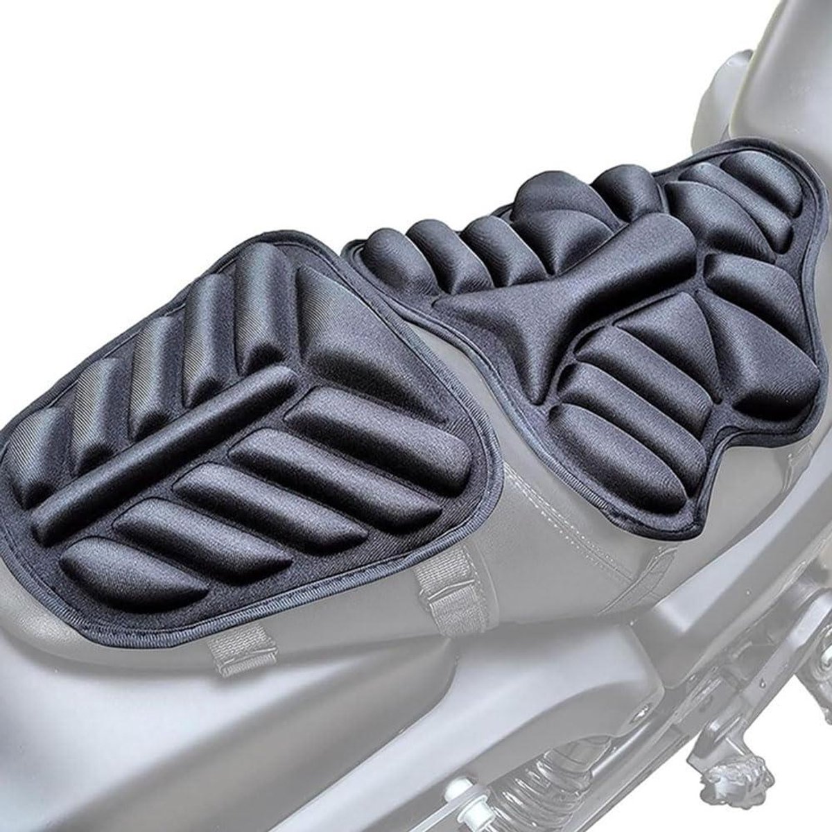 Motorfiets Zadelkussen - Motor Zitkussen - Comfortabel Rijden - Schokdempend Drukverlichting - Universeel - Zwart