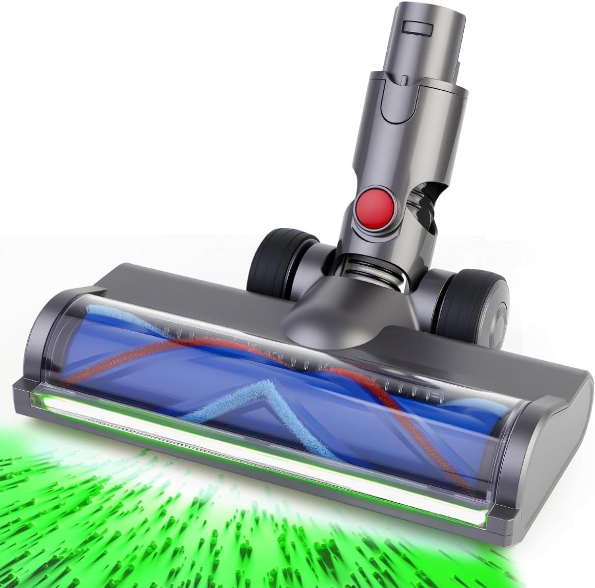 Borstel compatibel voor Dyson V6 Animal, V6 Fluffy, DC58 DC59 DC61 DC62 DC72 stofzuiger, toebehoren voor turboborstel met snelklem voor harde vloeren en tapijten met LED-verlichting
