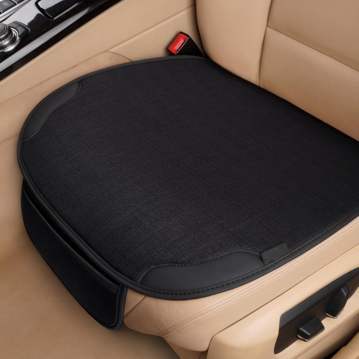 Autostoelkussen voor voorstoelen, universele stoelhoes 51 x 50 cm, antislip stoelafdekking, ademend anti-zweetkussen, stoelbekleding voor auto/SUV (1 × voorstoel)