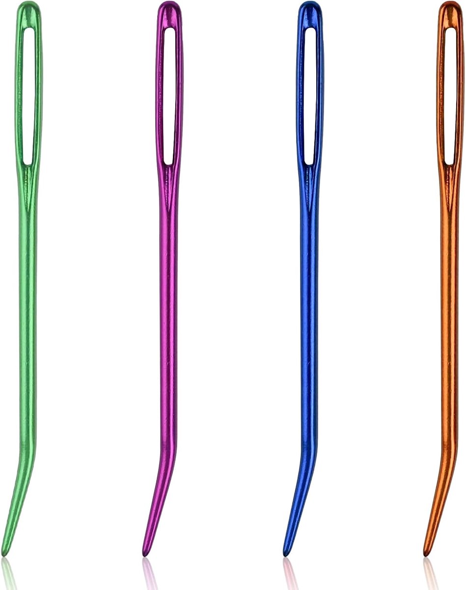 4 stuks gebogen stopnaalden 7 cm naainaalden groot oog naainaalden lang garen naalden stompe naald voor het breien van dikke wol borduurnaalden voor naaien handwerk naaien