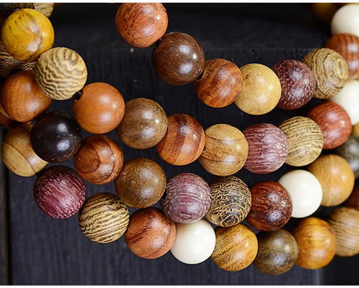 200 stuks 8 mm prachtige natuurlijke ronde gepolijste palissander losse kralen voor het maken van sieraden, doe-het-zelf handgemaakte ambachten