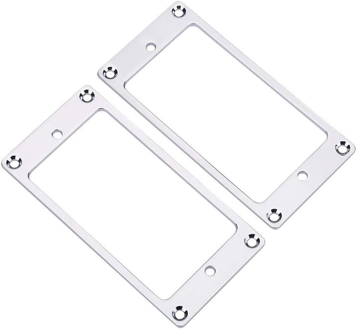 Flat Hunmbucker Elektrische Gitaar Pickup Frame Montagering 2 Stks ZILVER
