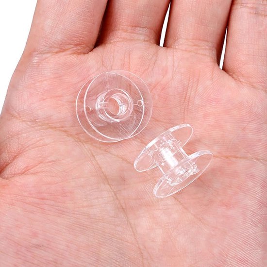 Spoelen, kunststof, transparant, universele plastic spoelen, voor de meeste naaimachines — afbeelding 4